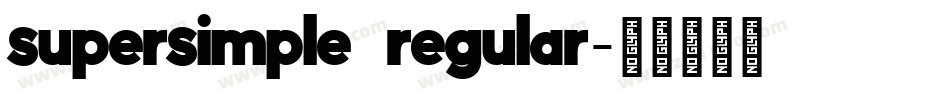 supersimple  regular字体转换